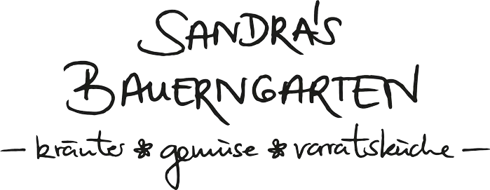 Handschriftliches Logo Sandra Bauerngarten mit transparentem Hintergrund und schwarzer Schrift